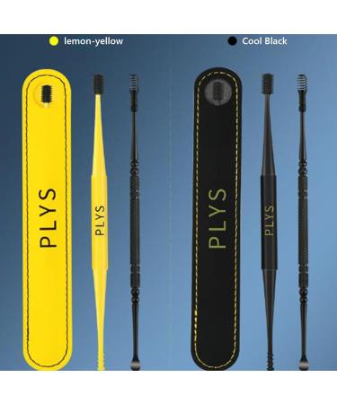 Spiral Ear Wax Remover Set - Metal 3PCS Ear Cleaner Kit - Double Ended Scraper - Black - Buy Online on GoSupps.com