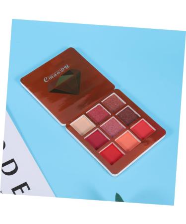 FOMIYES 9 Shimmer Eyeshadow Metallic Eye Shadow Palettes Eyeshadow Powder Makeup Palette Matte 1 count (Pack of 1) Red - Buy Online on GoSupps.com