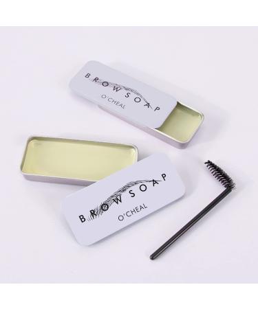 2 Pcs Premium Waterproof Eyebrow Gel Clear  Long Lasting Brow Gel Extreme Hold Setting for Eyebrow Makeup  Styling Eyebrow Wax for Brow Lamination  Transparent Brow Wax for Natural Brows  O'CHEAL