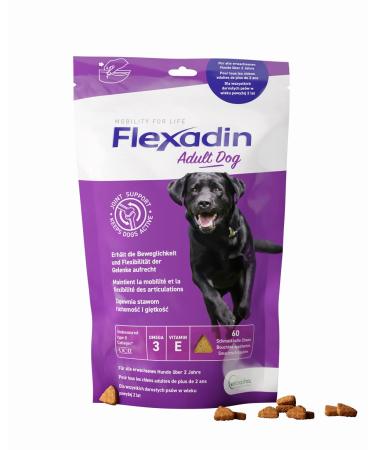 FLEXADIN Adult Dog | For healthy joints in adult dogs | With undenatured type II collagen - 2-month pack