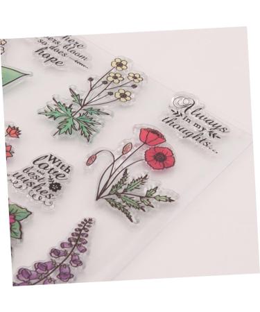 Lurrose 3pcs Postage Stamps Clear Wax Seal Clear Stamp Block Scrapbooking Stamps Account Finished Chapter - Buy Online on GoSupps.com