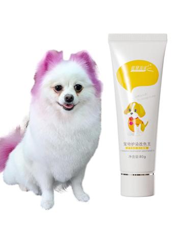 Dog hair dye professional hair color for dogs dog color 80g for coloring puppy hair non -charming and long -lasting hair color for puppies pets and kitten sweet powder