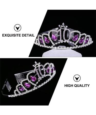 Shop Lurrose Purple Rhinestone Tiara for Toddlers - Birthday & Photo Accessories - Buy Online on GoSupps.com