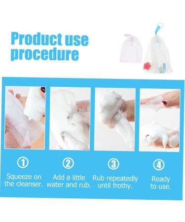 SOESFOUFU 4pcs Foaming Net Foaming Bags Soap Exfoliating Bag Face Foam Nets Bag Soap Sack Saver Pe - Buy Online on GoSupps.com