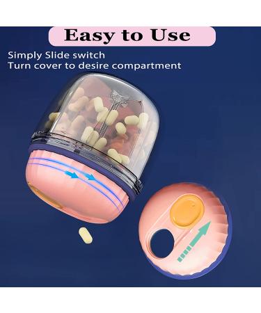 GloDeals Weekly Pill Box 7 Day Portable Pill Organizer for Vitamins & Supplements - BPA Free, Moisture Proof (Pink) - Buy Online on GoSupps.com