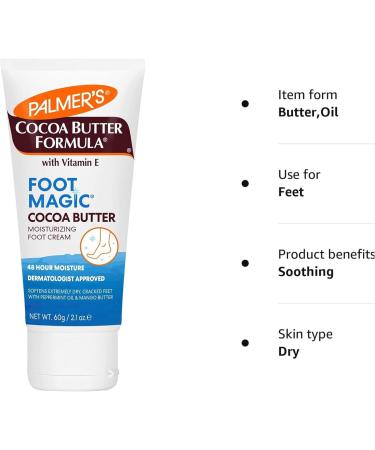 Palmer's Foot Magic 60g - Intensive Moisturizing Foot Cream - Buy Online on GoSupps.com
