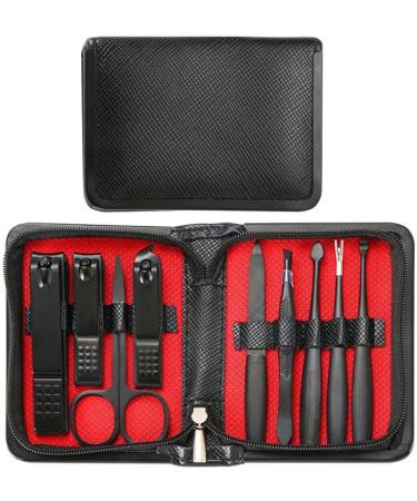 ZSLBMD 9 Black Nail Tools Quality Nail Clippers Complete Nail Clipper Set Light Grey Svart - Buy Online on GoSupps.com