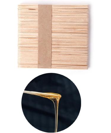 Manyo 50 Disposable Wooden Sticks - Wax Hair Removal Tongue Depressor & Bamboo Depilatory Kit Accessories | International Shipping Available - Buy Online on GoSupps.com