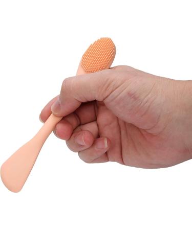 Qukaim DIY Mask Stick Silicone Facial Mask Brushes Face Cleaning Brush with Mix Mask Stick Skin-Care Tool Nude Pink 2 Heads - Buy Online on GoSupps.com