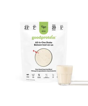 Good Protein Vegan Plant-based Protein Powder 100% Natural Non-GMO Dairy-free Gluten-free Soy-free No Added Sugar and Nothing Artificial. Unflavoured All-in-One Shake 800 grams Unflavoured 880 g