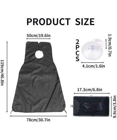 Nazaz Black Beard Bib Apron Beard Catcher Large Beard Shaving Apron Cape with Suction Cups shaving bib for men beard catcher for shaving Best Gifts for Men - Buy Online on GoSupps.com