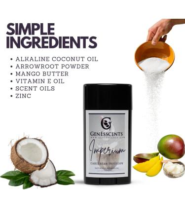 GenEsscents Imperium Deodorant Blissful Caress | Aluminum and Baking Soda Free Natural Deodorant | Gender-Inclusive | Infused with Alkaline Coconut Oil & Mango Butter - Buy Online on GoSupps.com