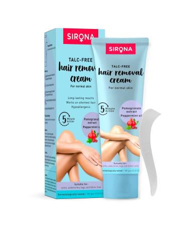 Sirona Hair Removal Cream for Women - 3.38 Fl Oz | with No Talc, No Harmful Chemicals | Ideal for Bikini Line,Underarm, Legs | Dermatologically Tested
