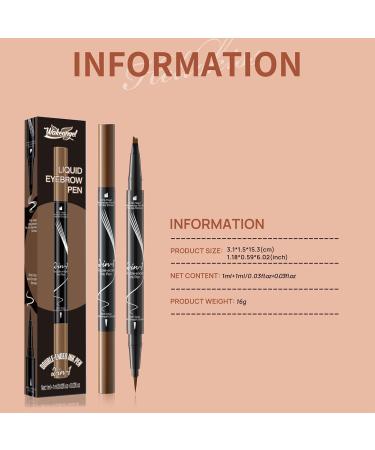 Dual-ended liquid eyebrow pencil with 4 fork tips for a natural everyday look - Buy Online on GoSupps.com