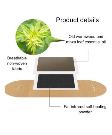 Self-Adhesive Mugwort Heat Pads for Menstrual Relief | 8-10 Hours Pain Plaster for Back Shoulder Neck & Stomach - Shop Internationally - Buy Online on GoSupps.com