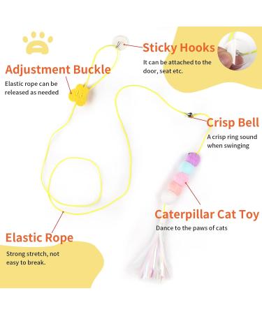 Vaktop Door Hanging Cat Toy 4 PCS Cat Toys Interactive for Indoor Cats Jumpy Cat Toy Self-Play Chasing Exercise Entertain Cat Toy - for Hunting Exercising Eliminating Boredom 4PCS - Buy Online on GoSupps.com
