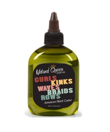 Natural Queen Curls  Kinks  Waves  Braids  Rows - Jamaican Black Castor Hair Oil 7.78 oz.