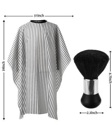 Borogo Professional Waterproof Barber Cape - Hair Cutting Salon Cape with Snap Closure, White Stripe Design - Buy Online on GoSupps.com