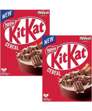 2 x Kit Kat Cereal Chocolate & Wafer Breakfast Pack 330g - Melt for Delicious & Wafer Milk Chocolate Coating | Pack of 2 | Crunchy Whole Grain & Wafer Taste | Sold by Essential Products