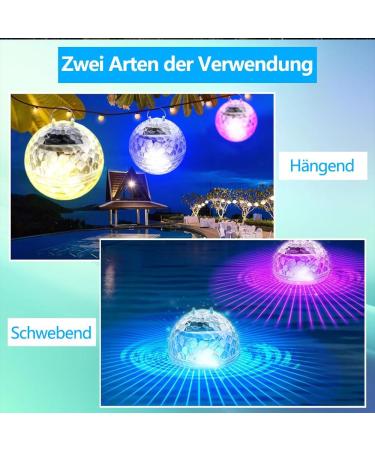 Antyingkai Solar Floating Pool Lights - Waterproof LED Garden & Pond Lighting - 2 Piece Set for Parties & Pools - Buy Online on GoSupps.com