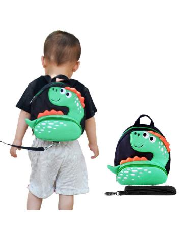 Small Dinosaur Toddler Backpack with Safety Leash | Age 1-2 Years | Green - Buy Online on GoSupps.com