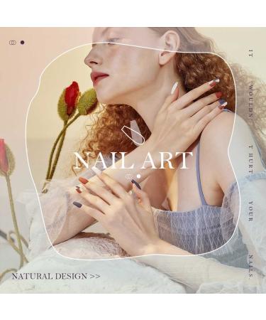 Buy Vatocu Medium Violet Glitter Coffin Artificial Fingernails - 24 Ballerina Acrylic Full Cover Press-On Nails for Women & Girls - Buy Online on GoSupps.com