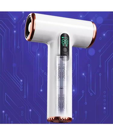 Cordless Hair Dryers Portable Travel Hairdryer w/Hot & Cold Air Type-C Rechargeable Blow Dryer Handheld Cordless Hair Dryers for Outdoor Indoor White