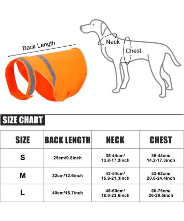 Reflective Safety Vest for Dogs | Adjustable Fluorescent Orange Warning Vest with Velcro Fastener - Enhanced Night Safety - Buy Online on GoSupps.com
