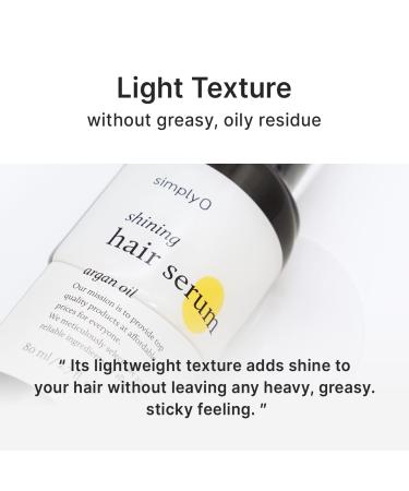 simplyO Shining Hair Serum with Nourishing Argan Oil - Repair Dry & Damaged Hair | Vegan & Cruelty-Free - 2.7 fl oz - Buy Online on GoSupps.com