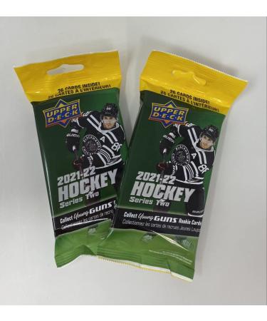 (2 Packs) 2021/22 Upper Deck Series 2 NHL Hockey Fat Packs - 52 Cards - Collect Young Guns Rookie Cards