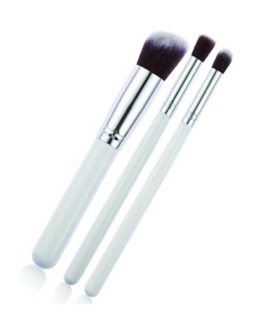 PARENCE. - Set of 3 make-up brushes including 1 round tip angled type foundation brush and 2 flat brushes for eyes and face