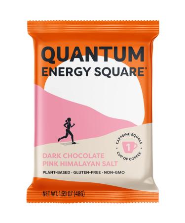 QUANTUM Energy Square | Organic Caffeinated Energy Protein Bars | 10g | Plant Based | Gluten Free | Vegan | Dairy/Soy-Free | Non-GMO | Breakfast Bar | Healthy Snacks | Dark Chocolate Pink Himalayan Sea Salt | 8 Pk Dark Cho… - Buy Online on GoSupps.com
