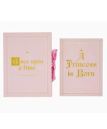 Rayne Baby Princess Baby Memory Book Kit. Baby Journal Scrapbook with Keepsake Box, Pouches and Boho Milestone Stickers. Girl Baby Album First Year to 5. Princess Baby Gift for Girl or Boy