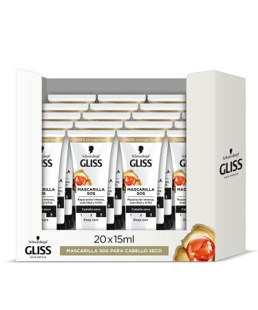 Gliss Gliss - Mini mask for dry hair - Total Repair - 20 units of 15 ml (300 ml) - Repair range - Travel size