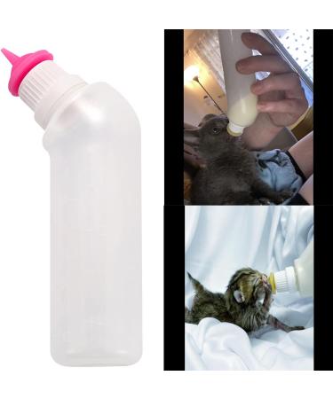 Gufastoe 5pcs Pet Feeding Mini Pink Silicone Nipple with Bottle for Puppy Dog Cat or Other Pets Pink Color - Buy Online on GoSupps.com