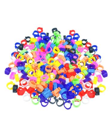 Givats pigeon footrings for parrots 300 pieces quail rings poultry footrings chicken leg rings poultry band pigeon rings chicken rings pigeons rings clip 8 mm foot clip rings color mixture - Buy Online on GoSupps.com
