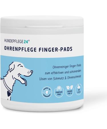 Dog Care24 Ears Cleaner Finger Pads - 50 Gentle & Effective Ear Care Pads for Dogs Cats & Small Animals - Buy Online on GoSupps.com