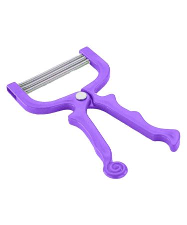 Practical Handheld Spring Facial Hair Removal Roller-Spring Plastic Beauty Epilator Roller Face Care Tool-3 Spring Threading Stick Applicator Spatula-Removal Epilator Safety Without Injury (Purple)