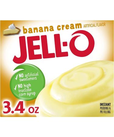 Jell-O Banana Cream Instant Pudding and Pie Filling 96 g | Pack of 8 - Buy Online on GoSupps.com
