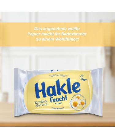 Hakle Wet Chamomile & Aloe Vera - 12 Packs | Moisture Rich Soothing Hygiene Wipes for Sensitive Skin - International Shipping Available - Buy Online on GoSupps.com