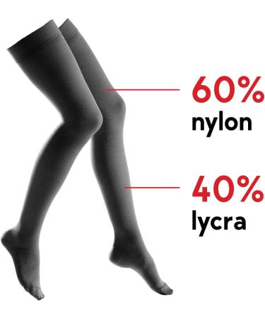 Lauma Medical Compression Stockings Class 2 - 23-32 mmHG Black S-Size Long for Varicose Veins & Leg Swelling Relief - Buy Online on GoSupps.com