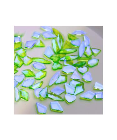 FEIlei 50Pcs Mixed Glass Crystal Hybrid Diamond Rhinestones Nail Art Decorations Drop Rhombus Flatback Stones 3D Gems