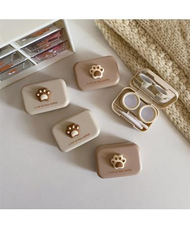 Capmore Portable Dust-Density Mini Eye Lens Travel Box - Cute Khaki Contact Lens Container & Storage Case - Perfect for Travel - Buy Online on GoSupps.com