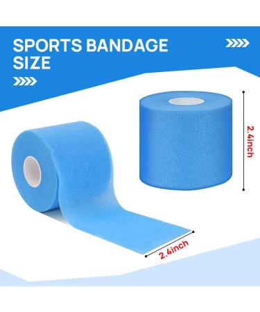 JBM 3 Pieces Foam Athletic Tape | Pre Wrap Sports Tape for Ankle Wrists & Knees | 2.4 Inches x 22 Yards | Black Pink Blue - Buy Online on GoSupps.com