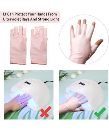 2 Pairs of UV Protection Gloves UV Protective Gloves for Manicure Gel Nail Manicure Gloves for UV Lamp Dryer and Most Outdoor Activities - Buy Online on GoSupps.com