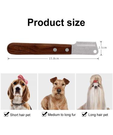 Yuip Dog Stripping Knife - Professional Ergonomic Tools for Dog Grooming | Wooden Handle & Trimmetters for Perfect Coat Care - Buy Online on GoSupps.com