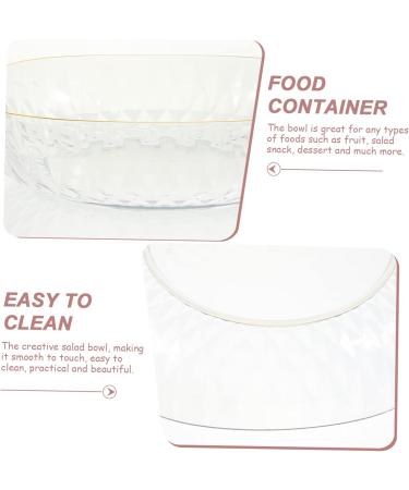 Anneome Kitchen Dried Serving Bowl Dessert Plastic Container Candy Fruit Household Food Storage Reusable 23.5X23.5X6CM White - Buy Online on GoSupps.com