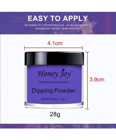 Dark Purple Nail Dip Powder - 28g/Box, No Lamp Cure, Natural Dry, Summer Gel Color (No.30) - Buy Online on GoSupps.com