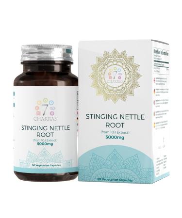 7C Stinging Nettle Root | 90 High Strength Stinging Nettle Root Capsules - 5000mg Nettle Root per Serving from 10:1 Extract | Non-GMO Gluten & Allergen Free | ISO Certified & Manufactured in The UK