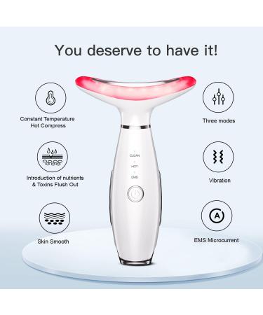 Enarit Firming Wrinkle Removal Facial Massager Tool - LED Heat Modes for Skin Tightening (White) - Buy Online on GoSupps.com